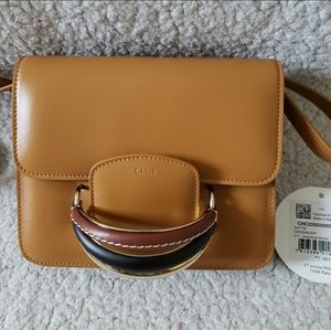 Chloé Kattie Leather Shoulder Clutch Bag